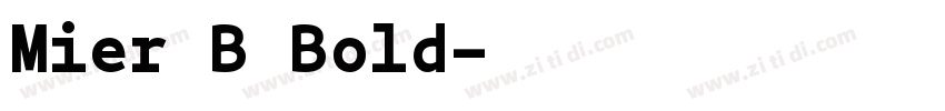 Mier B Bold字体转换